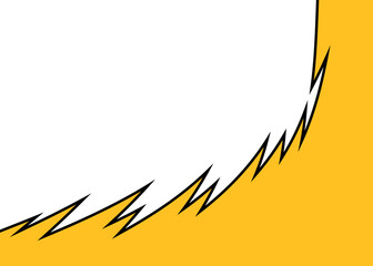 Abstract background with curved spike pattern and with some copy space area