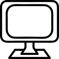 Computer icon symbol in a white background, black laptop icon symbol on the white background	
