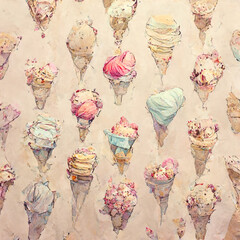 Ice cream cone pattern