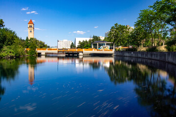 spokane washington downtown in summer