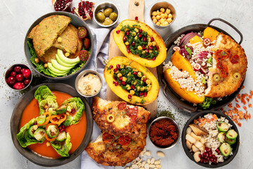 Vegetarian food concept.