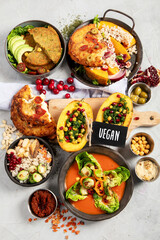 Vegetarian food concept.