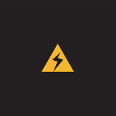Lightning free vector Thunderbolt Logo design. Fast speed Logotype concept icon on black background.