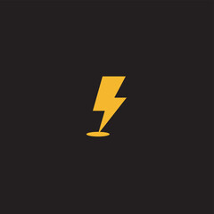 Lightning free vector Thunderbolt Logo design. Fast speed Logotype concept icon on black background.