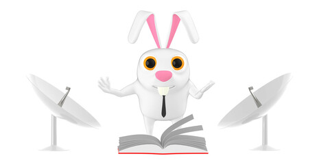 3d character , rabbit - dish - catlouge - book