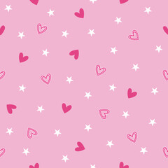 Hearts seamless pattern. Love. Valentine's Day background. Repeat pattern for textiles, interior design, wallpaper, background, surface, fabric, print, cover, banner and invitation,Vector illustration