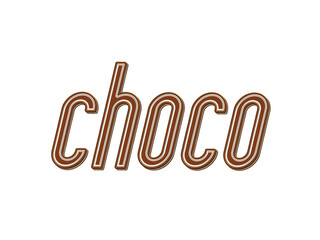 Chocolate text effect cutout