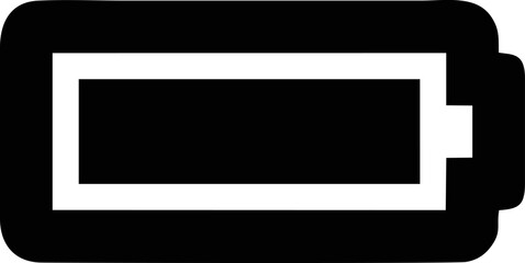 Battery symbol in a white background, energy charge icon symbol on the white background	
