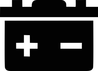 Obraz premium Battery symbol in a white background, energy charge icon symbol on the white background 