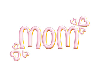 Happy mother's day celebration cutout