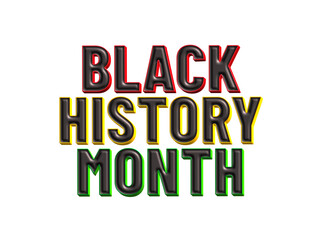 Obraz premium Black history month background 3d render