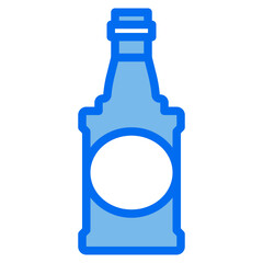 Bottle blue line icon