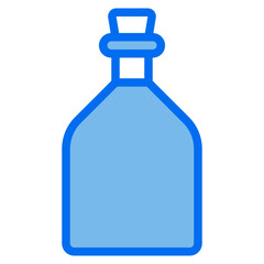 Bottle blue line icon