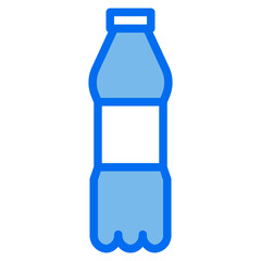 Bottle blue line icon