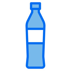 Bottle blue line icon