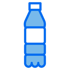 plastic bottle blue line icon