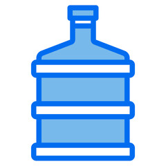 water bottle blue line icon