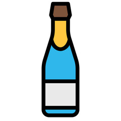 Bottle line icon