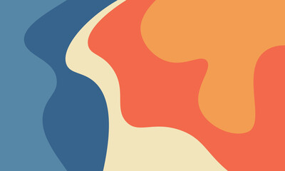 abstract background with pastel colors blue, cream, orange. Vector illustration