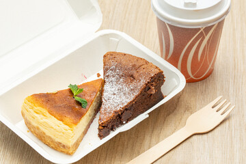 cakeof coffee takeout