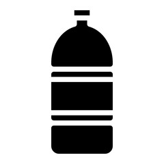 plastic bottle glyph icon