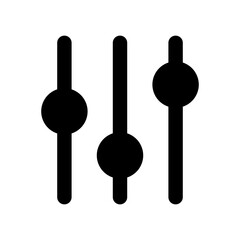 Illustration of Audio Setting User Interface design Icon