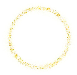 abstract golden circle glitter frame
