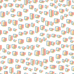 Retro style abstract mosaic retro seamless pattern with misprint effect for textile, wallpaper, wrapping paper print.