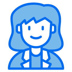 female blue line icon