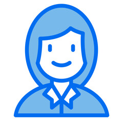 female blue line icon