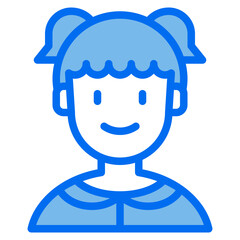 female blue line icon