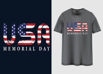 Happy Memorial day Typography T-shirt design