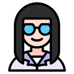 girl line icon