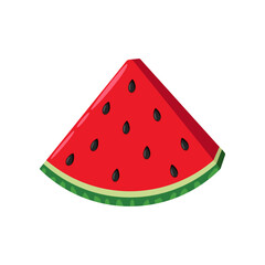 Watermelon vector illustration. Drawing of watermelon. Summer holiday, decoration, nature, paradise, food concept for greeting card