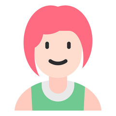 Obraz premium girl flat icon