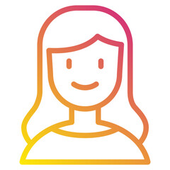female gradient icon