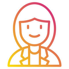 female gradient icon
