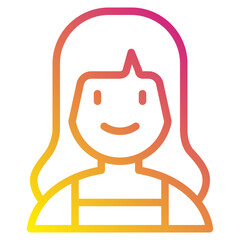 female gradient icon