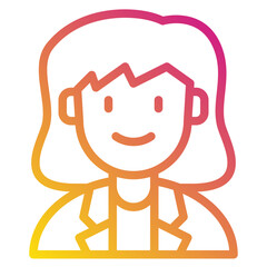 female gradient icon
