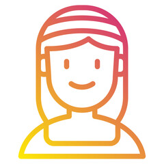 girl gradient icon