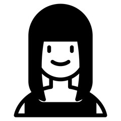 woman glyph icon