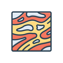 Color illustration icon for marble