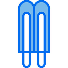 popsicle blue line icon