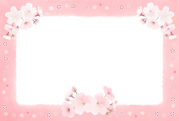 Fototapeta na wymiar 桜の花びらの水彩イラスト　透過素材