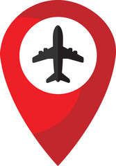 Airplane Travel vector icon. Travel in airplane vector image