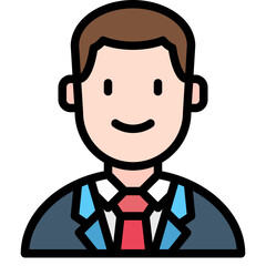 business man line icon