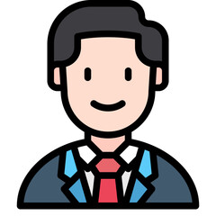 businessman line icon