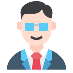 business man flat icon