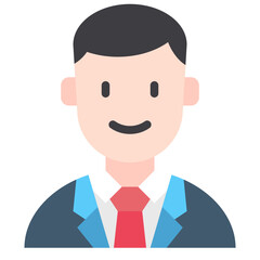 business man flat icon