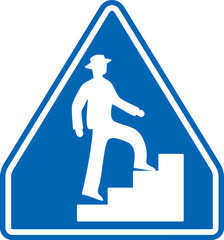 階段　上る　登る　向上　大人　男性　人物　アイコン　シルエット　交通　標識